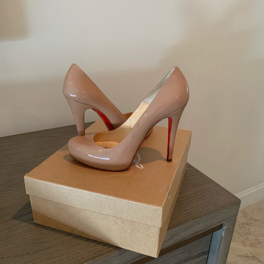 Christian Louboutin Nude Patent Leather Heels